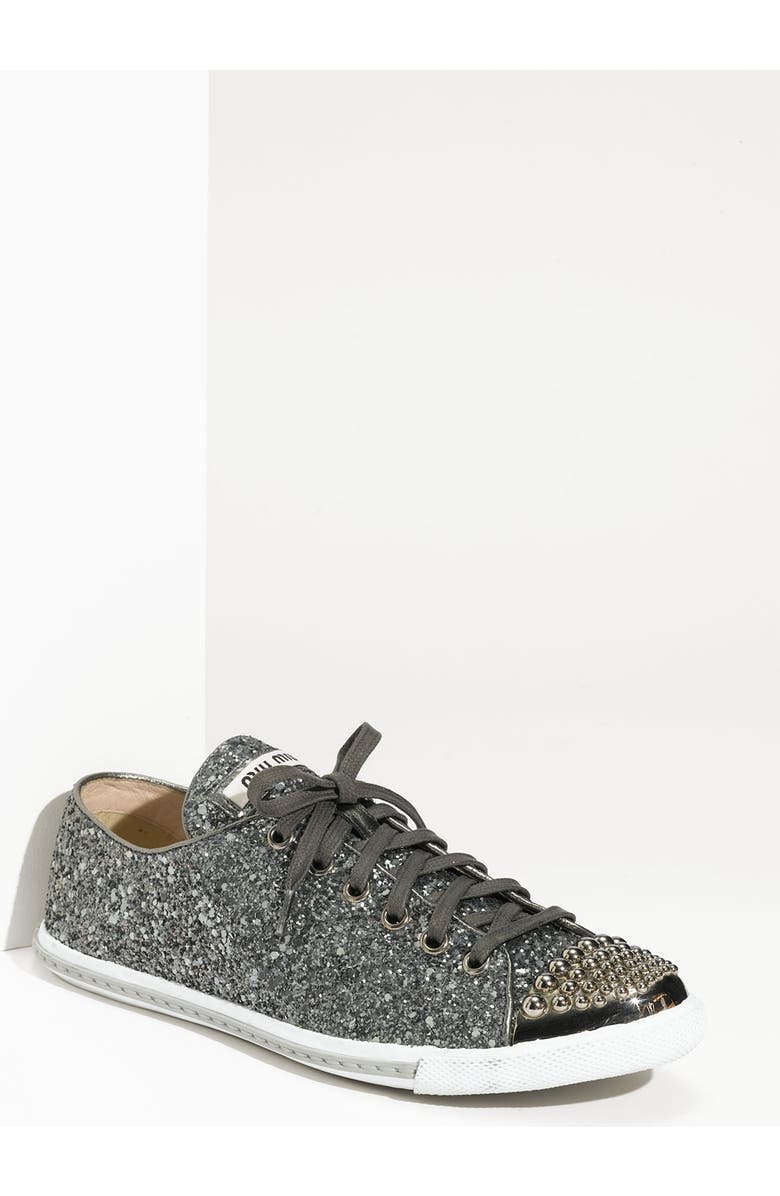 Miu Miu Glitter Sneaker, Main, color,