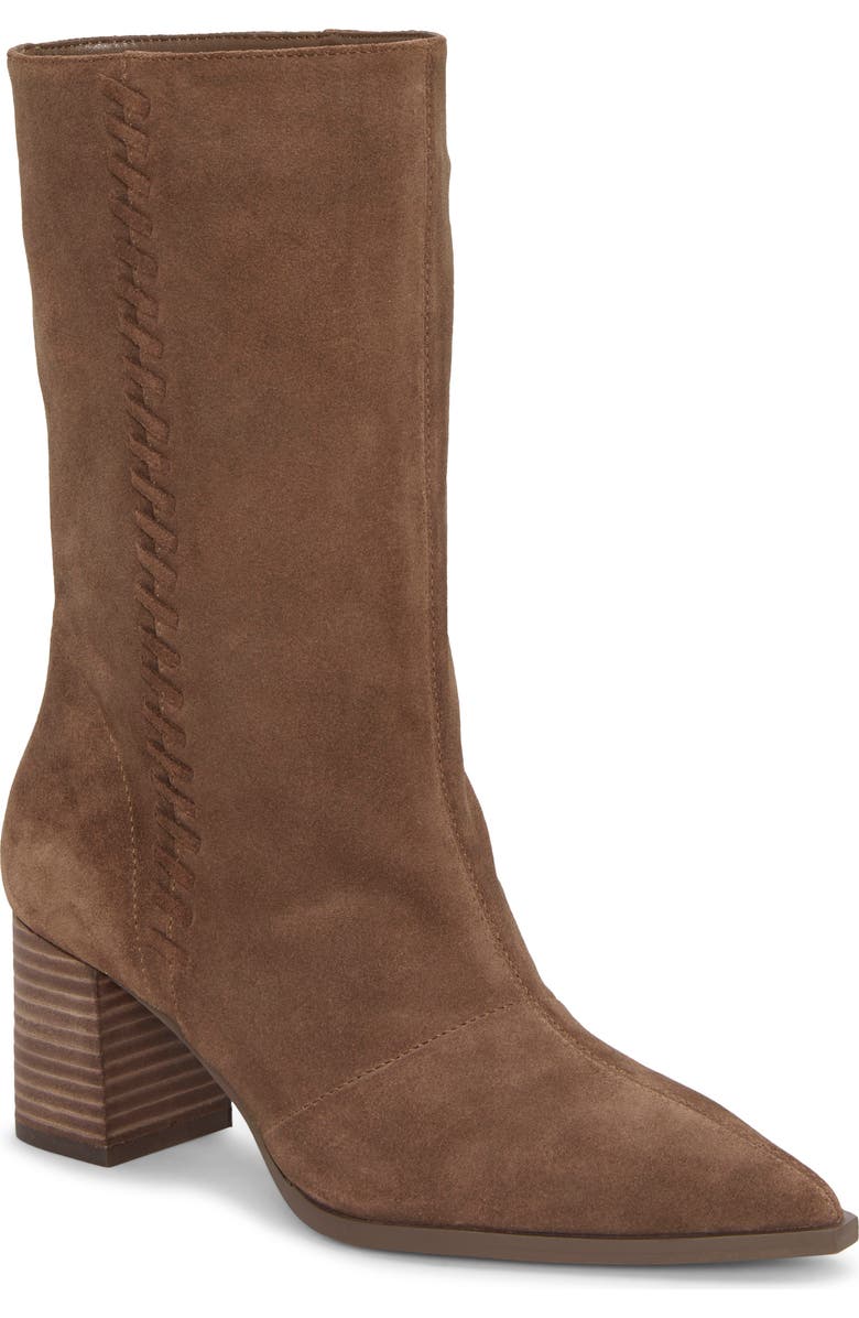 Vince Camuto Lorrys Whipstitch Block Heel Boot, Main, color, Toasted Taupe