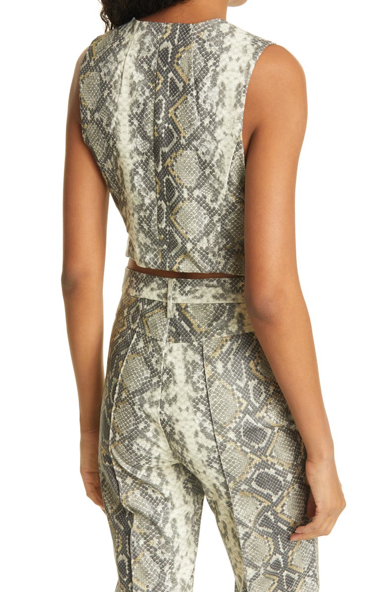 ROTATE Lauryn Snake Print Vest, Alternate, color, 