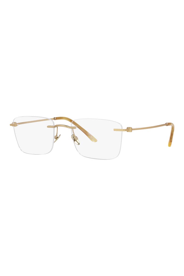 55MM RECTANGLE, Alternate, color, MATTE PALE GOLD / DEMO LENS