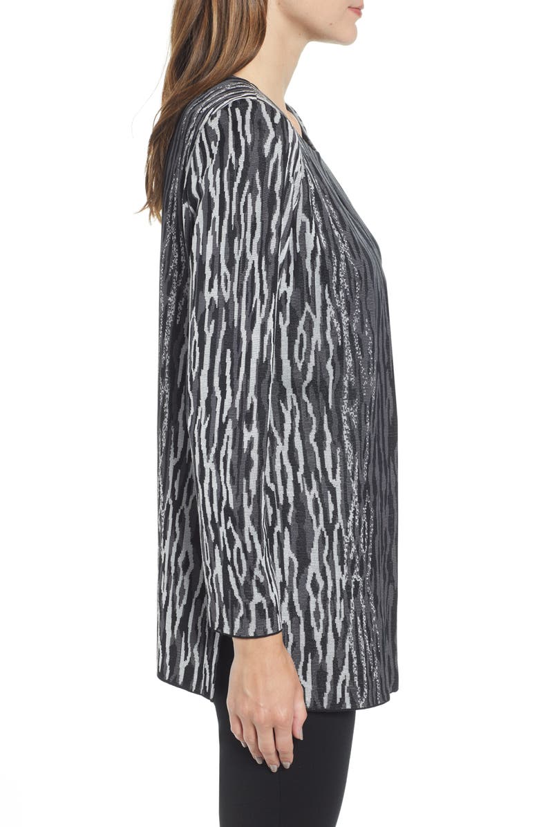 Ming Wang Animal Knit Jacket, Alternate, color,