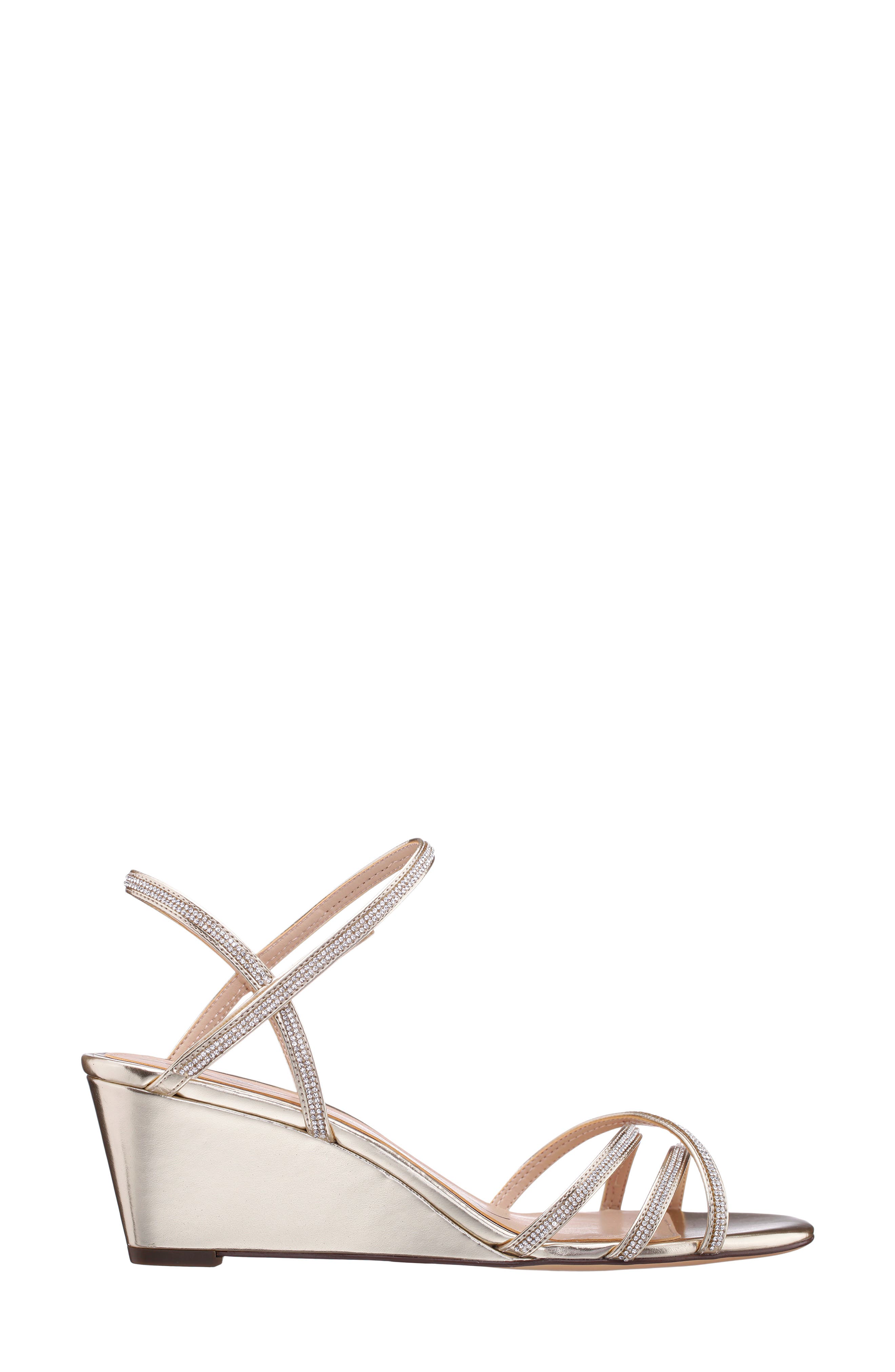 Brynda Slingback Wedge Sandal, Alternate, color, PLATINO METALIIC
