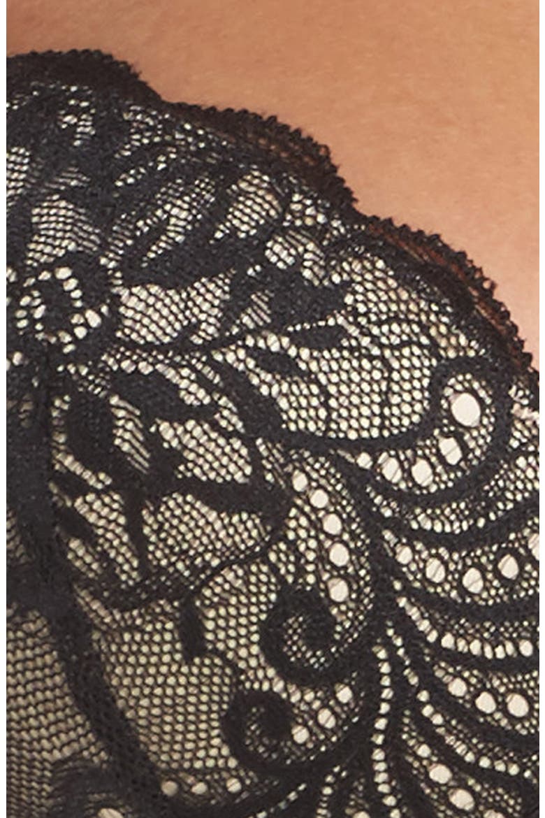 'Sophia'  Lace Underwire Bra, Alternate, color, BLACK