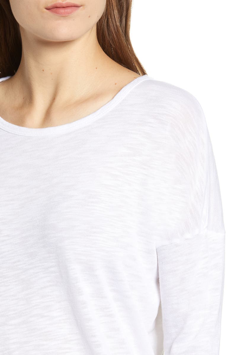 Splendid Crewneck Slub Jersey Tee, Alternate, color, White