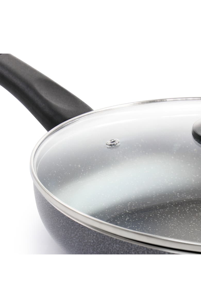 OSTER Pallermo 3.5 Quart Aluminum Nonstick Saute Pan with Lid, Alternate, color, Black