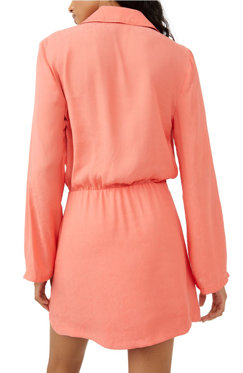 Free People Simone Notch Lapel Mini Dress, Alternate, color, 