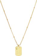 Panacea Initial Tag Pendant Necklace