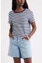 selected Navy Still- White Charm Stripe