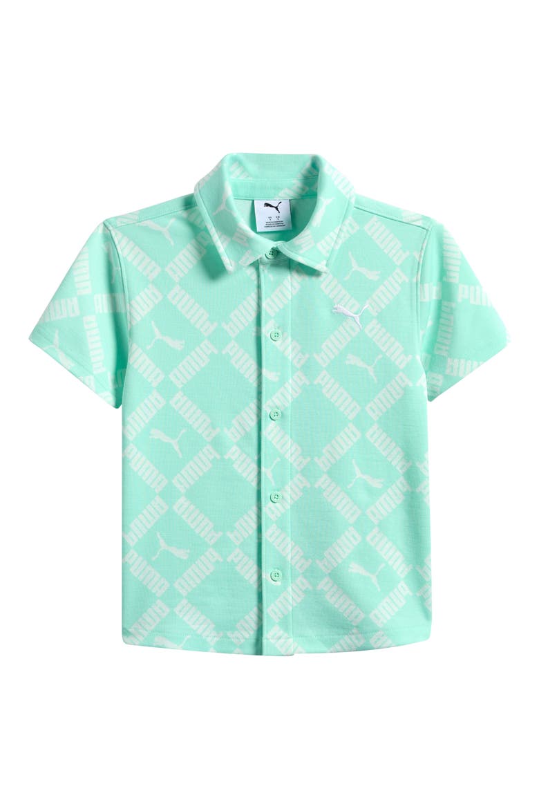 Kids' Club Pack Knit Button-Up Shirt, Main, color, MINT CHIP INDIE