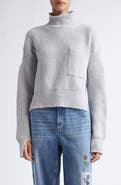Marni Mending Logo Virgin Wool Mock Neck Sweater
