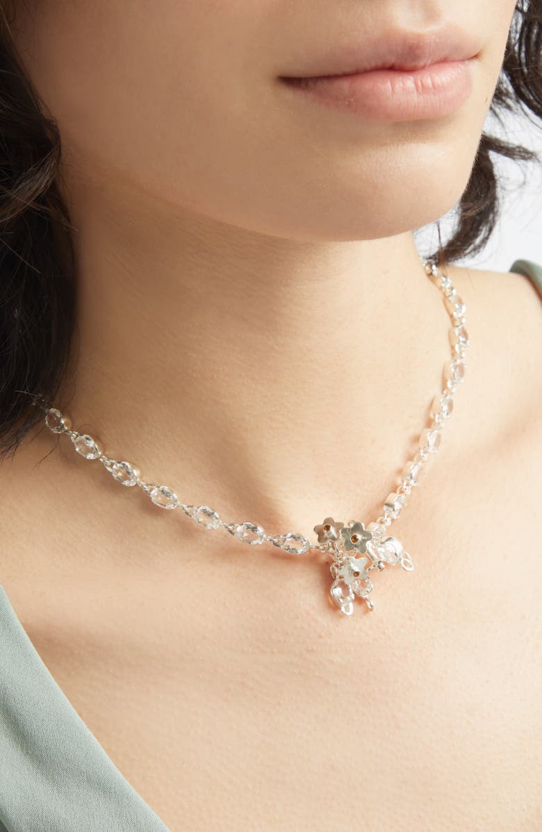 SHANA CAVE Vine Choker Necklace, Alternate, color, Clear Quartz And Citrine