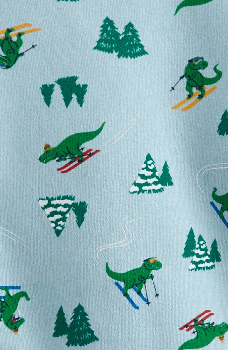 Tucker + Tate Print Fleece Sweatshirt & Sweatpants Set, Alternate, color, Blue Basalt Dinosaur Ski