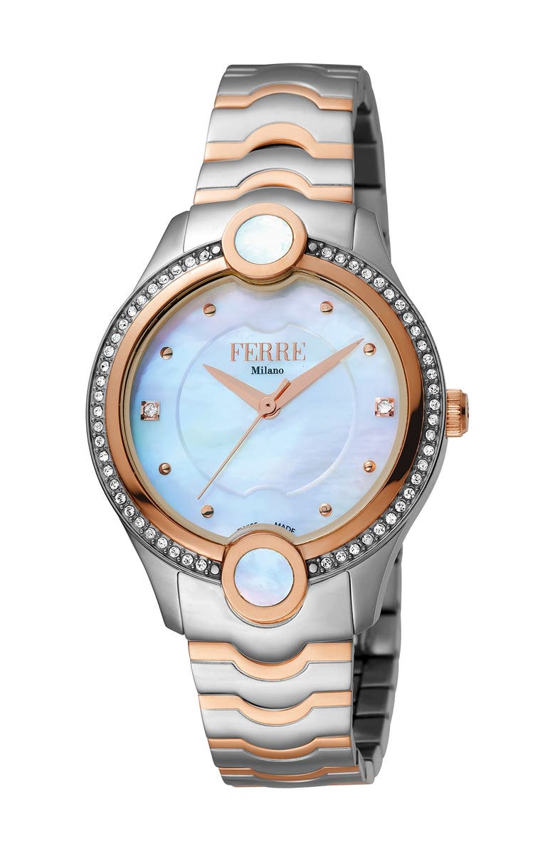 FERRE MILANO Women's Stainless Steel Watch, 34mm, Main, color, 