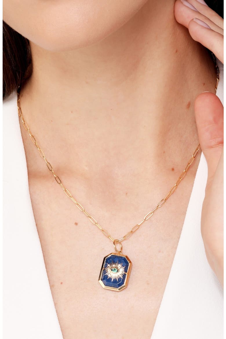 Eye of The Cosmos Necklace, Alternate, color, Lapis Lazuli