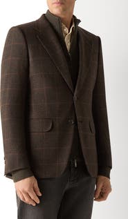 ZEGNA Regular Fit Plaid Cashmere Sport Coat