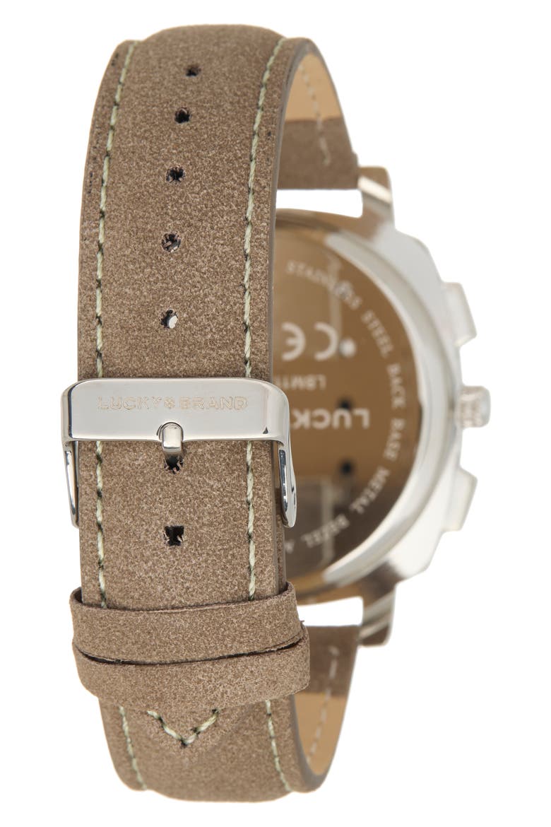 Octagonal Leather Strap Watch, 44mm, Alternate, color, SILVER/ TAUPE