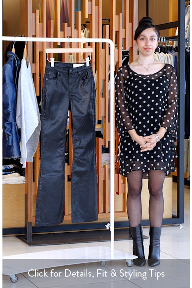 Flexi Dahlia Coated Mid Rise Flare Jeans video