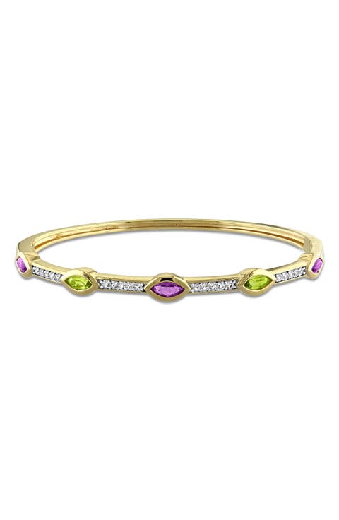 Multi-Gem Station Bangle