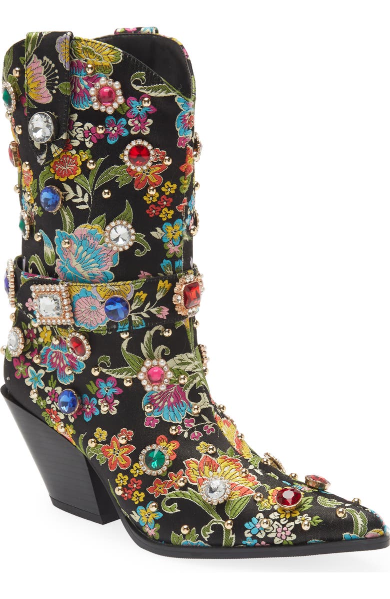 AZALEA WANG Diligent Embroidered Western Boot, Main, color,
