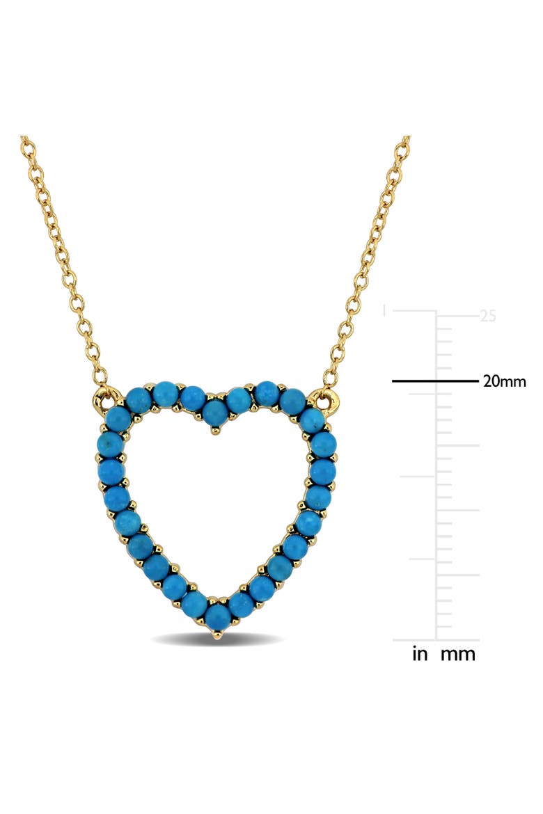 Composite Turquoise Heart Necklace, Alternate, color, Turquoise