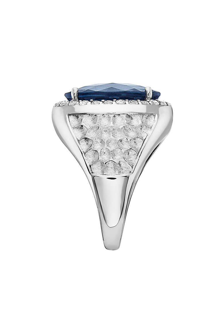 London Blue Topaz & Cubic Zirconia Ring, Alternate, color, BLUE