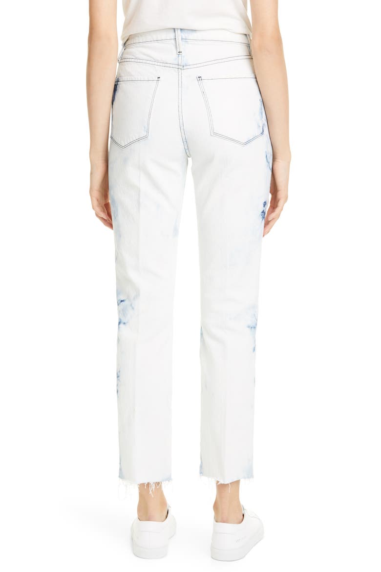 Le Sylvie High Waist Ankle Raw Hem Straight Leg Jeans, Alternate, color, SIGHTGLASS