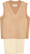 Maison Margiela Fuse Trompe L'Oeil Virgin Wool Sweater Vest