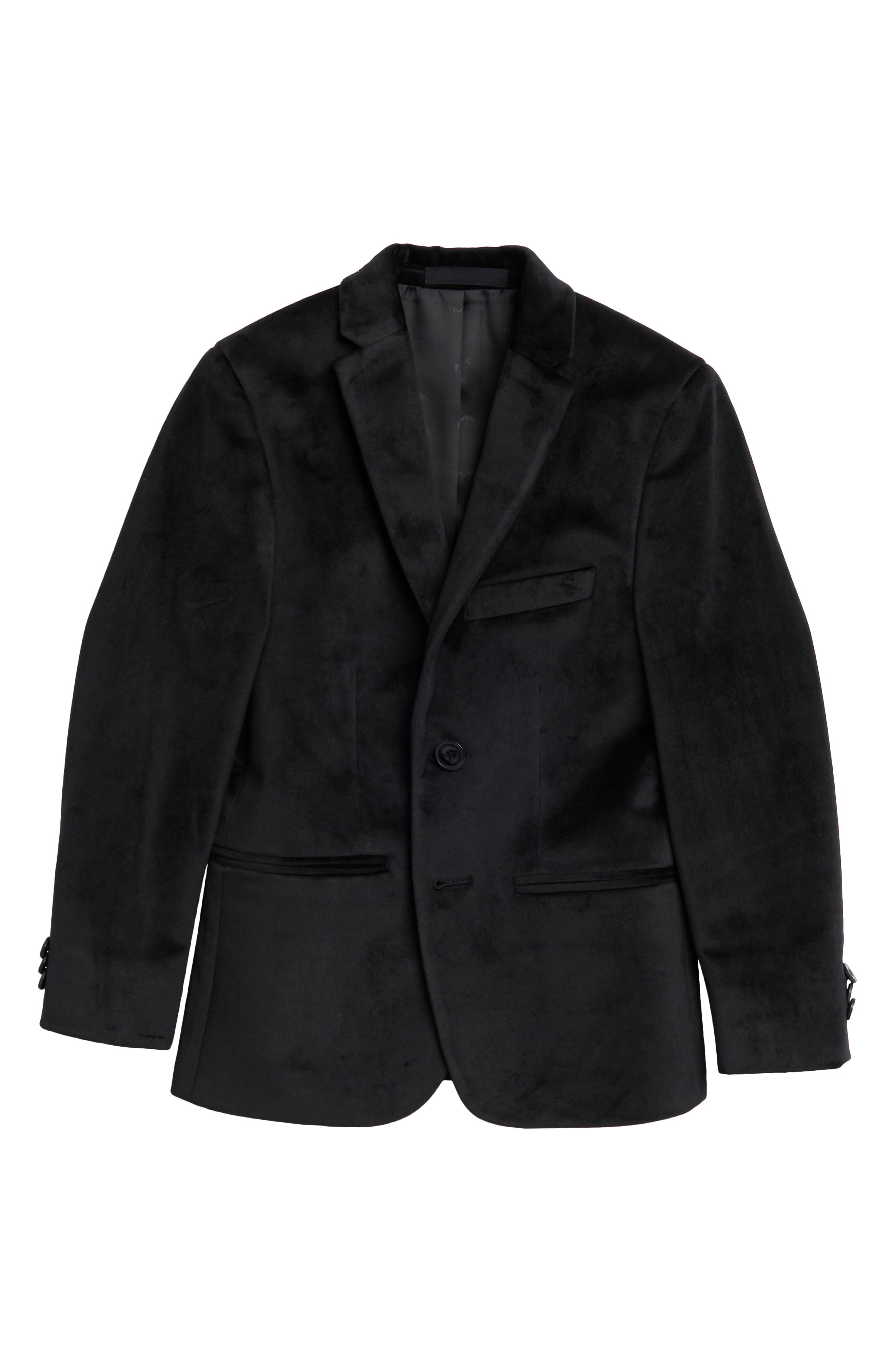 Michael Kors Kids' Black Velvet Notch Lapel Sport Coat