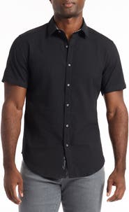 Robert Graham Harbor Short Sleeve Stretch Cotton Button-Up Shirt