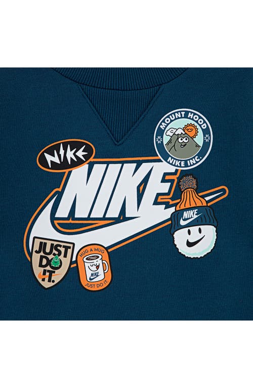 Nike Kids' Logo Sweatshirt & Joggers Set In Blue