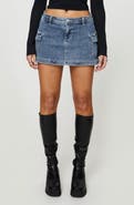 Princess Polly Grishea Low Rise Cargo Denim Miniskirt