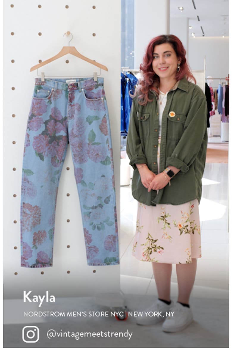 Floral Print Straight Leg Jeans video