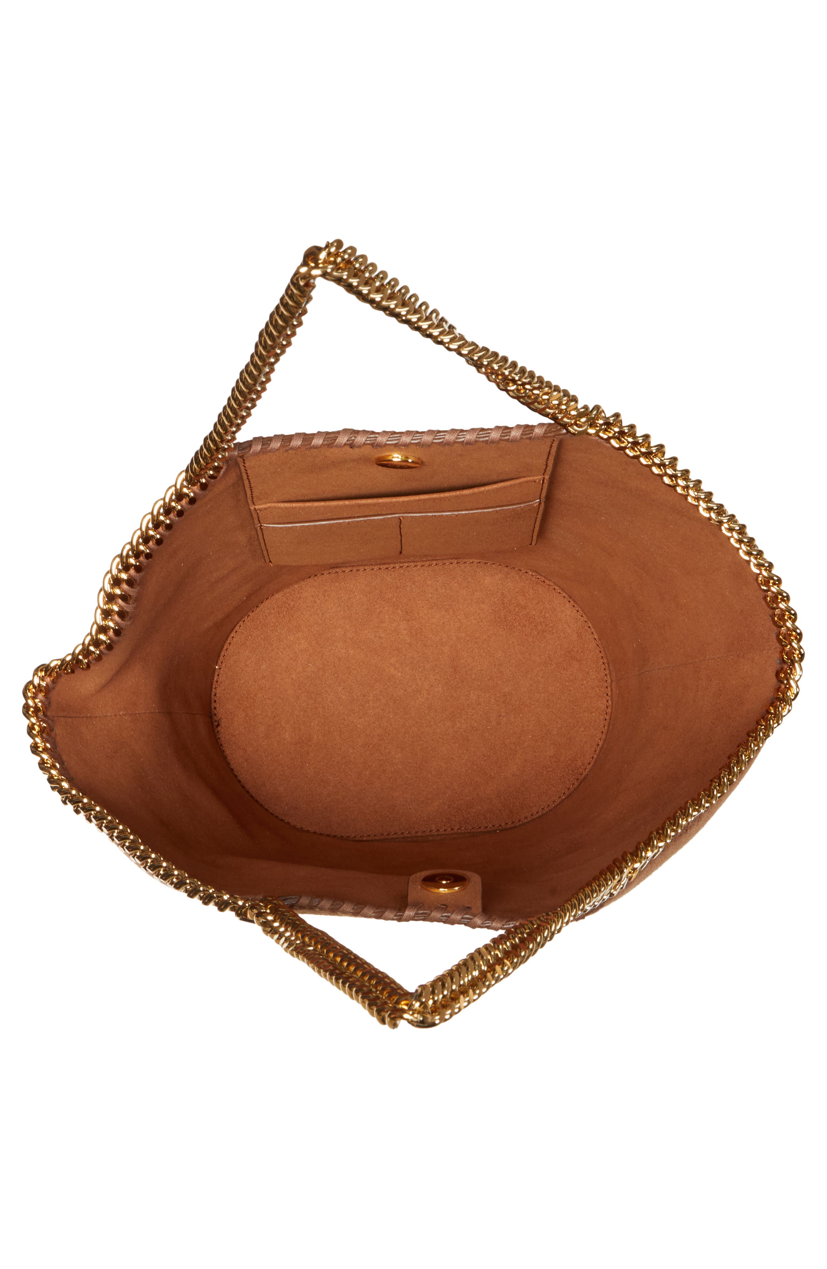 Medium Mixed Media Faux Leather Tote, Alternate, color, PECAN