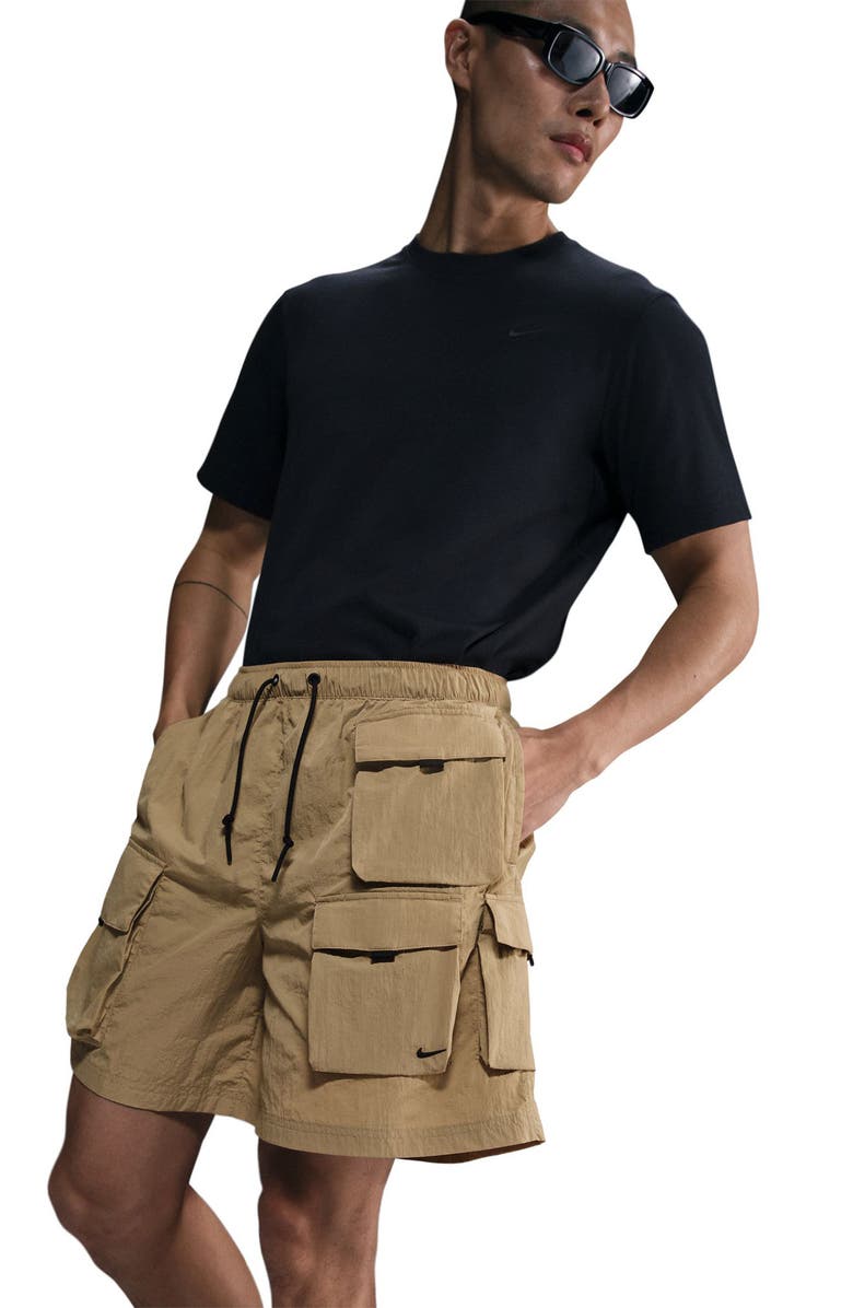 Nike Tech Woven Cargo Shorts, Alternate, color, Parachute Beige/ Black