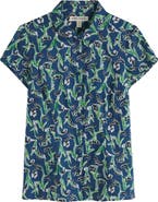 Seasalt Cornwall Rushmaker Floral Print Organic Cotton Voile Button-Up Shirt
