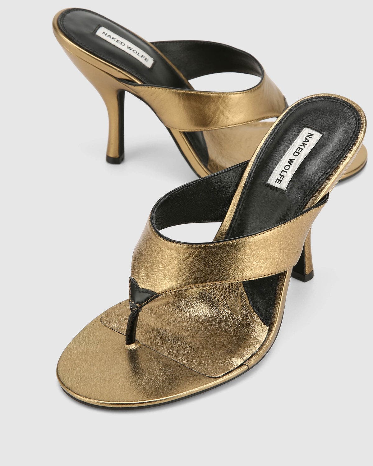 Naked Wolfe Martine Heels, Alternate, color, Bronze