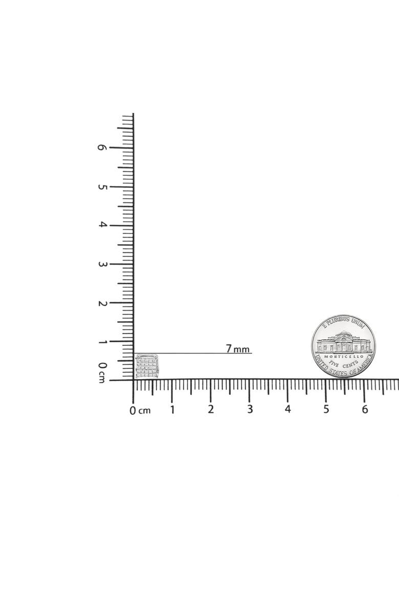 Haus of Brilliance 10K White Gold 1/2 Ctw Princess Diamond Square Shaped Multi Stone Stud Earrings, Alternate, color, White