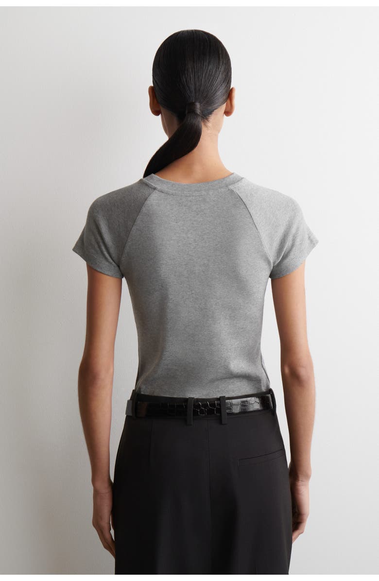 COS Slim Cotton T-Shirt, Alternate, color, Gray Mélange