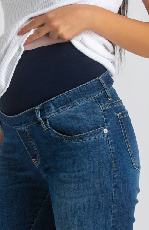 Pietro Brunelli Maternity Over The Bump Wide Leg Maternity Dad Jeans In Blue