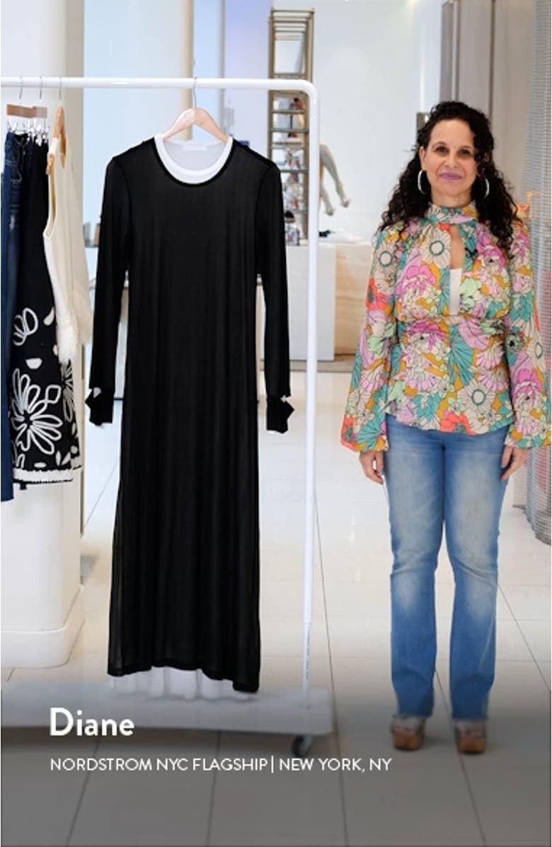 Double Layer Long Sleeve Maxi Dress, sales video thumbnail