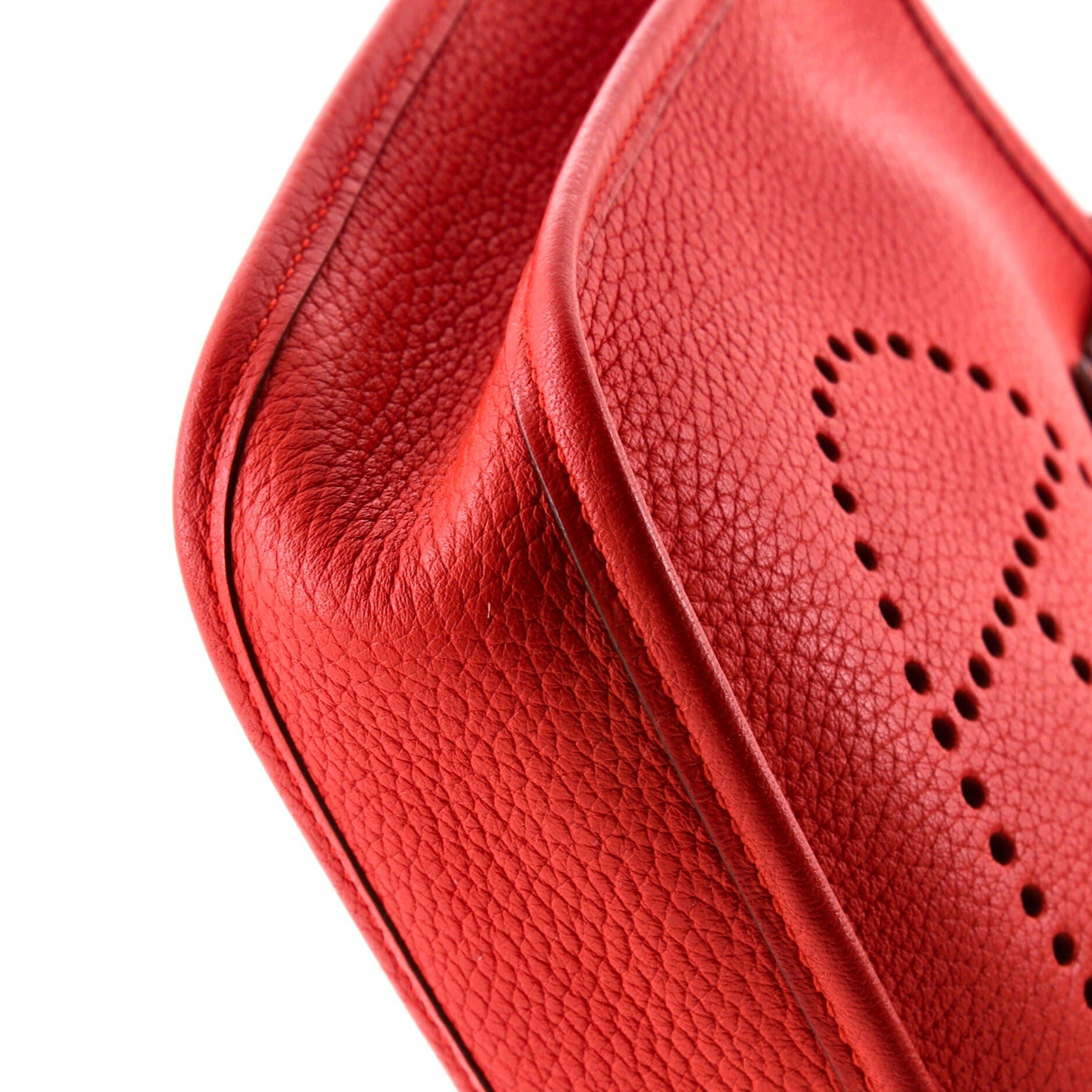 Pre-Owned Hermes Evelyne Bag Gen III Clemence TPM, Alternate, color, Rouge Tomate