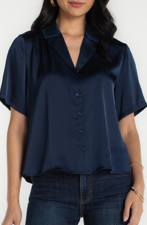 Camp Collar Button-Up Shirt