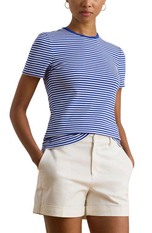 Ralph Lauren Lauren Stripe Cotton Ringer Neck T-shirt