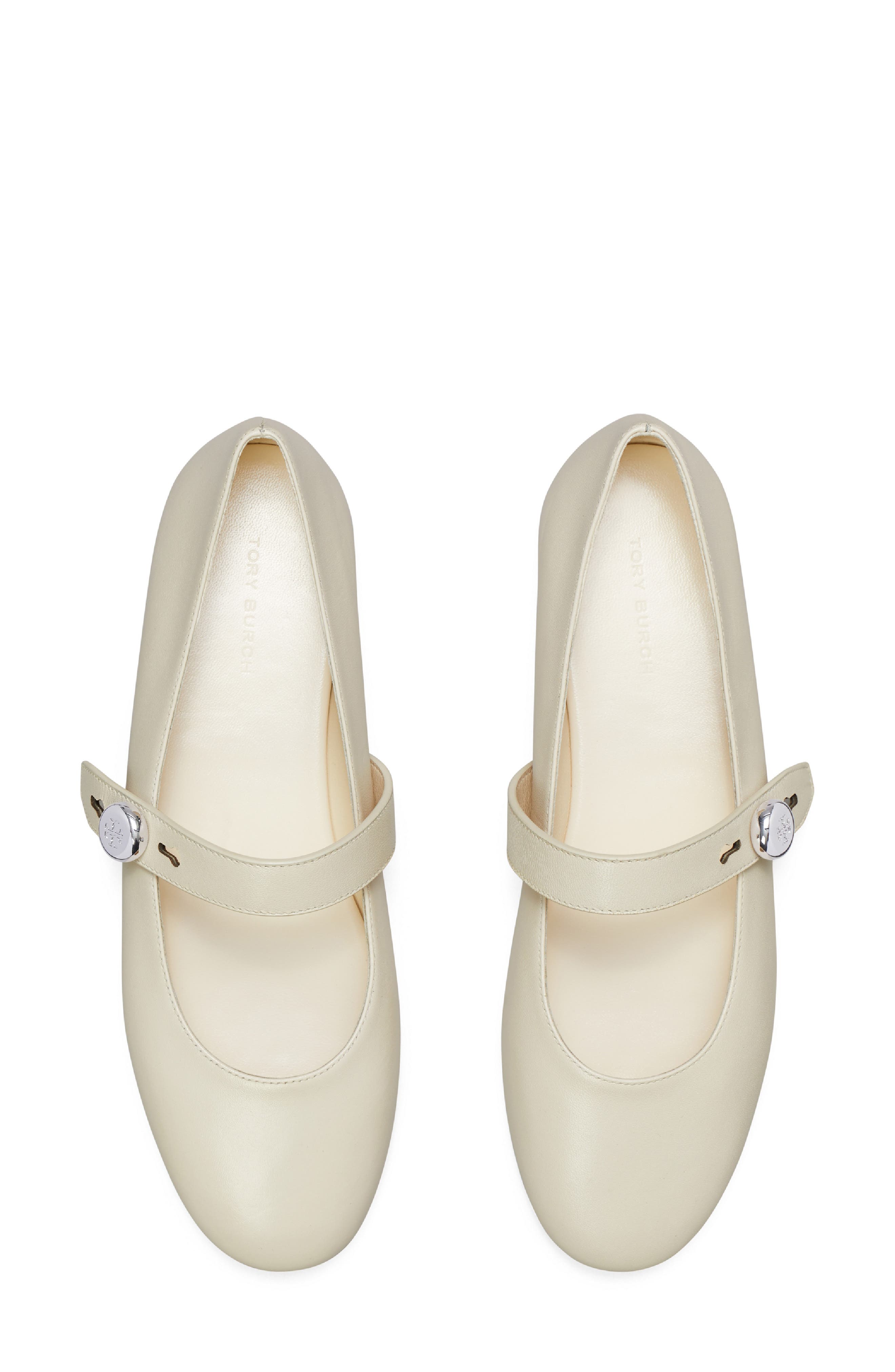 Romy Leather Mary Jane Flat, Alternate, color, LIGHT CREAM