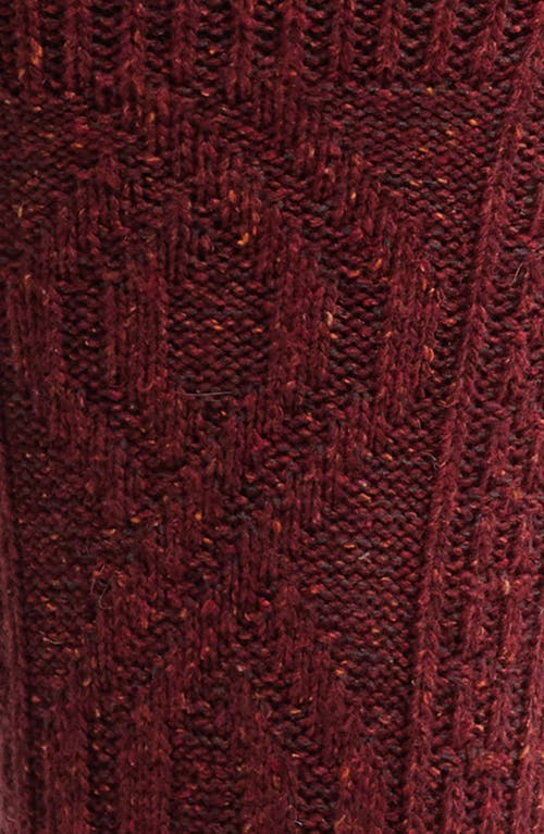 American Trench Cable Crew Socks In Rust