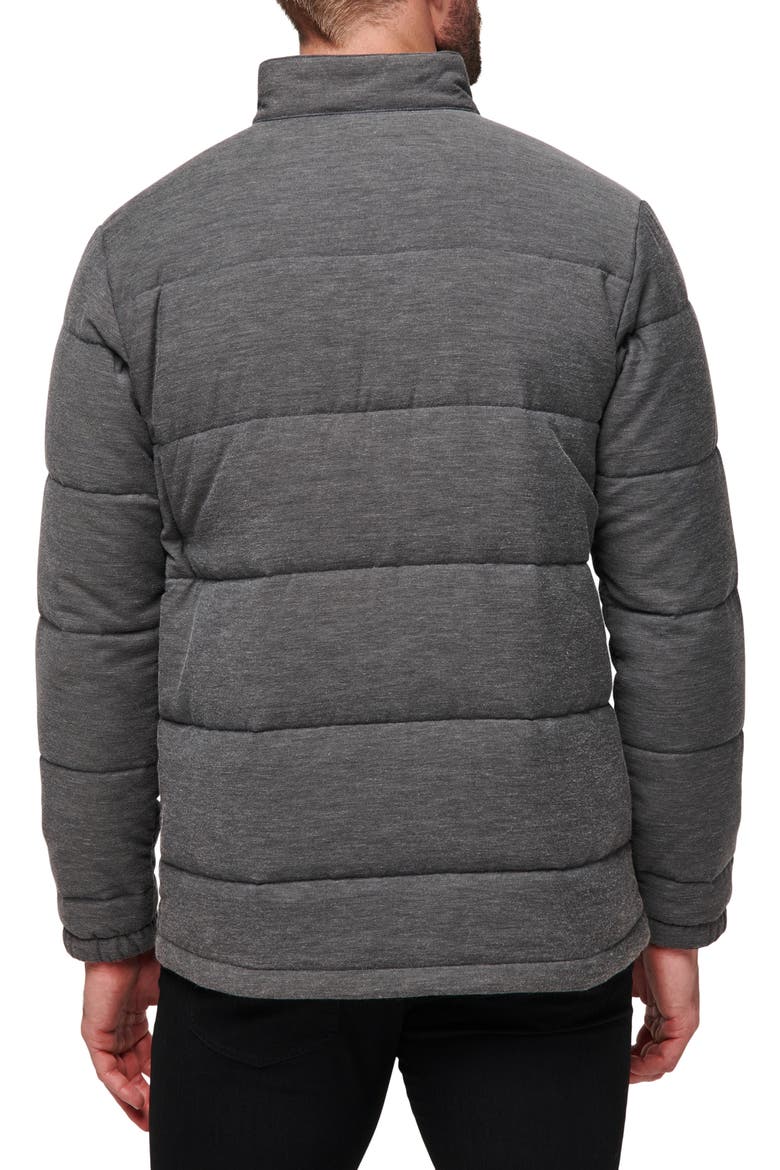 Climate Drop Quilted Jacket, Alternate, color, HEATHER BLACK
