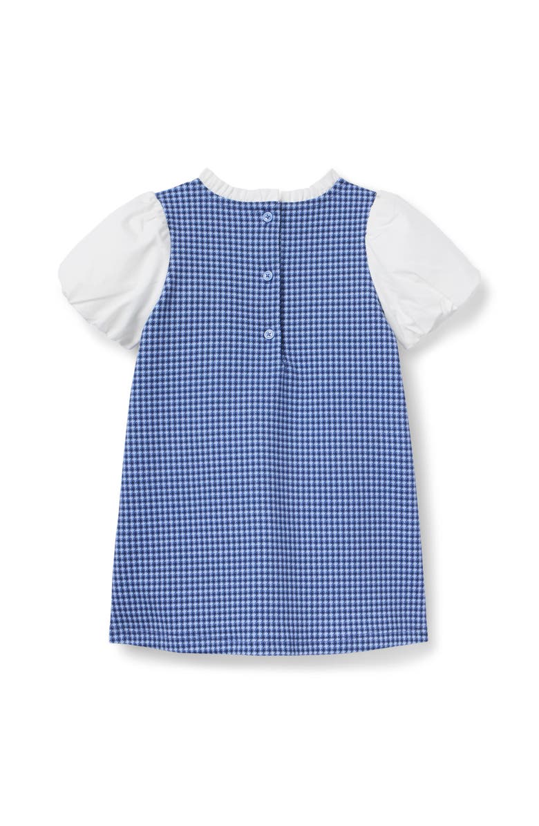 Janie and Jack Houndstooth Puff Sleeve Dress, Alternate, color,
