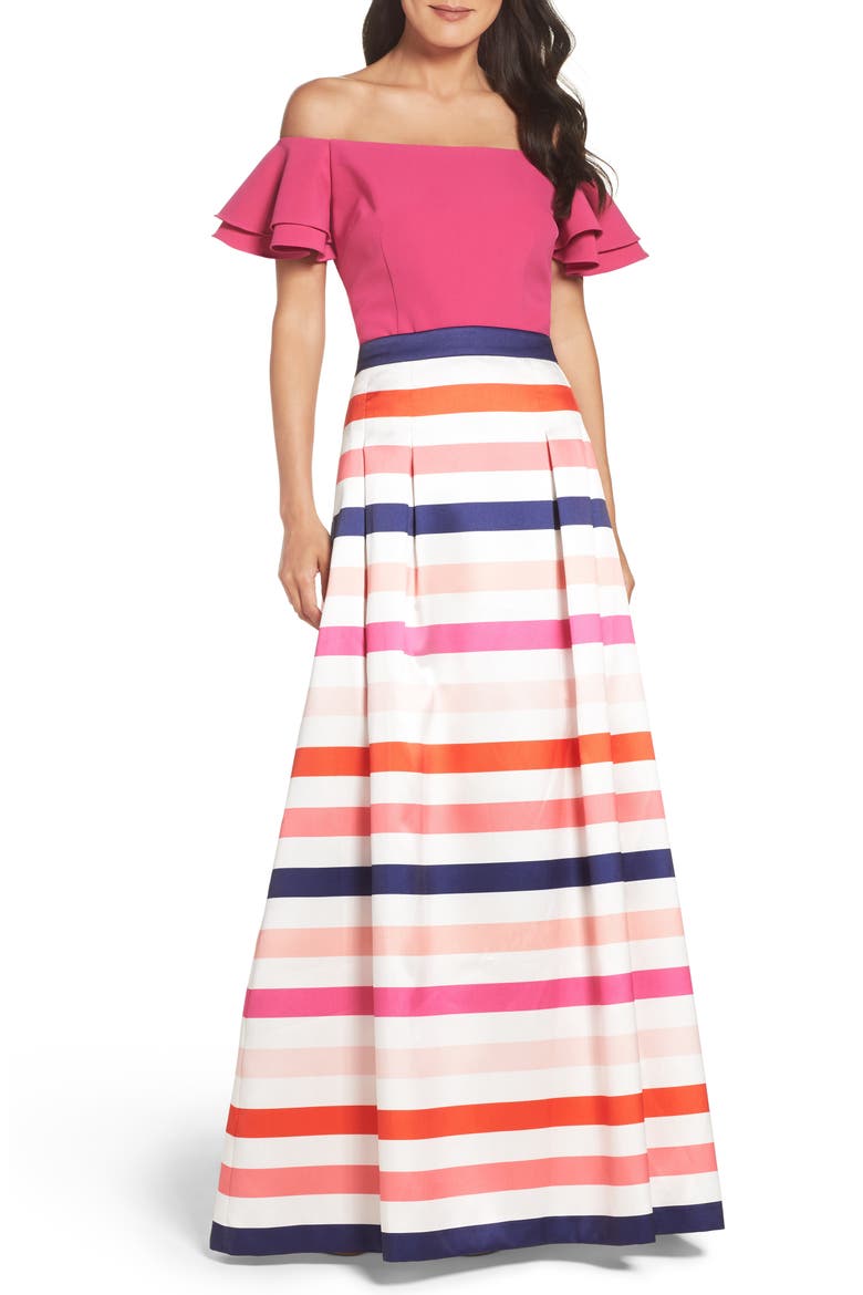 Off the Shoulder Top, Alternate, color, FUCHSIA