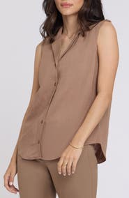 NYDJ Gabrielle Sleeveless Camp Shirt