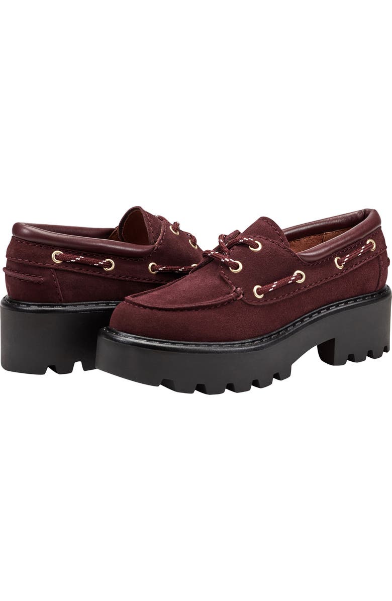 Marc Fisher LTD Peyten Lug Sole Loafer, Alternate, color, Dark Red